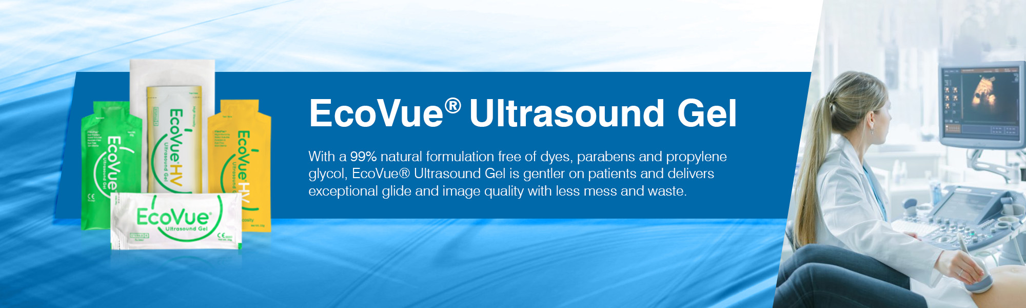 Imaging Solutions Introduces EcoVue Ultrasound Gel and Warmers to Deliver Exceptional Glide and Image Quality with Less Mess and Waste.